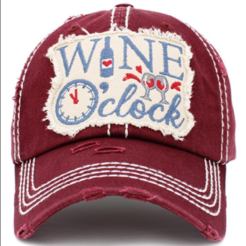 Wine o clock vintage hat